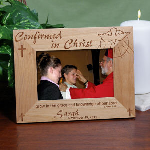 Confirmed in Christ Confirmation Wood Picture Frame