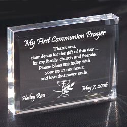 My First Communion Prayer Keepsake