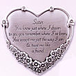 62007 - To My Sister Heart Plaque