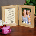 To My Sister... Natural Wood Bi-Fold Personalized Picture Frame