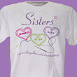 Personalized Heartstrings Sisters  T-Shirt 3173X