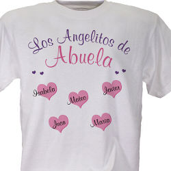 Angelitos de mi Corazon Camiseta o Playera Personalizada