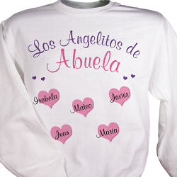 Angelitos de mi corazon, sudadera personalizada