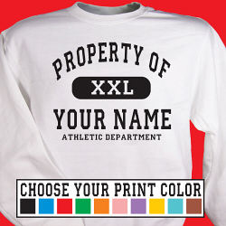 Property of Athletic Personalized Sweat Shirt