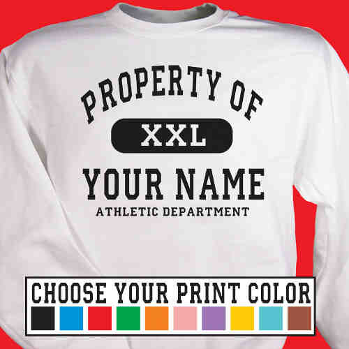 Personalized Sports Sweatshirt Personalized Athletic Shirt from