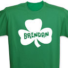 Personalized Shamrock Name Green T-shirt