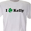 32119X - I "Shamrock" Personalized Adult St. Patricks Day T-shirt 