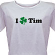 912119X - I "Shamrock" Personalized Scoop Neck T-shirt 