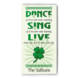 Dance Sing Live Personalized Wall Canvas 
