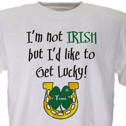 Get Lucky Personalized Irish T-shirt 