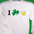 52141X - I Shamrock Beer Personalized Irish Sweatshirt  