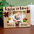 Lucky in Love Personalized Wood Picture Frame