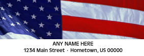 USA Flag Personalized Photo Address Labels