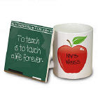Chalkboard Teacher Personalized Mug and Coaster Set