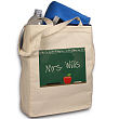 822822 - Personalized Teacher Canvas Tote Bag Chalkboard Design