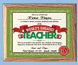 422905 - World's Greatest Teacher Personalized Printed Plaque    