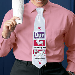 Gift ideas for the special guys you love includes a personalized tie with your choice of name