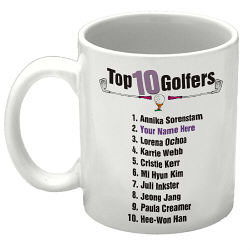 Top Ten Women Golfers Ceramic Coffee Mug