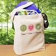 Peace Love Recycle Personalized Canvas Reusable Tote Bag