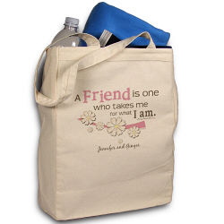 Friendship Personalized Canvas Tote Bag