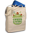 821752 - Green Living Personalized Canvas Reusable Tote Bag