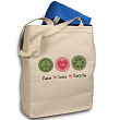 821762 - Peace Love Recycle Personalized Canvas Reusable Tote Bag