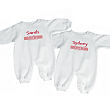 61429X - 1 of 2 Twin Personalized Fleece Romper