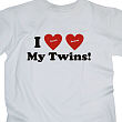 31445X - I Love My Twins Personalized T-Shirt