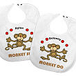 814288 - Just Monkey Around Twin Personalized Baby Bib