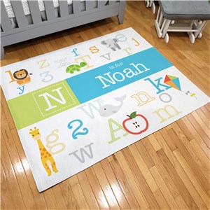Personalized Alphabet Area Rug for Nursery