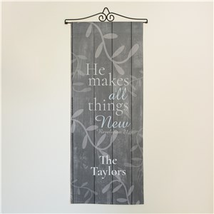 Personalized He Makes All Things New Wall Hanging