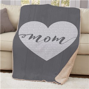 Personalized Mom Sherpa Blanket | Personalized Blankets