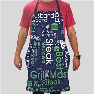 Personalized Grilling Word Art Apron