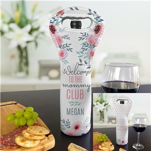 Personalized Welcome to the Mommy Club Wine Gift Bag for New Mom
