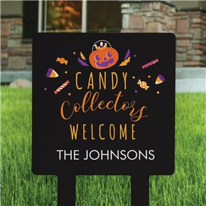 Personalized Candy Collectors Welcome Square Yard Sign