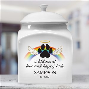A Lifetime Of Love And Happy Tails Personalized Pet Urn