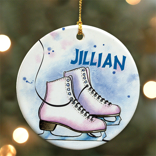 Personalized Ice Skates Christmas Ornament GiftsForYouNow