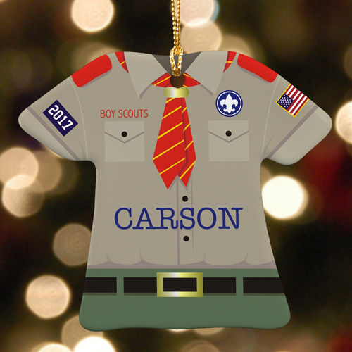 Personalized Ceramic Boy Scout Ornament Boy Scout Ornament