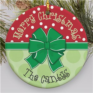 Personalized Merry Christmas Ornament