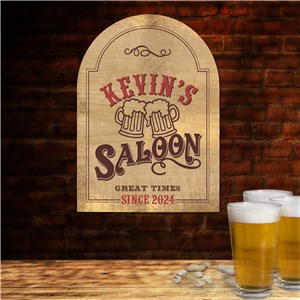 Personalized Saloon Wall Sign | Personalized Fathers Day Gift
