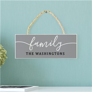 Rope Cord Family Sign | Personalized Family Sign