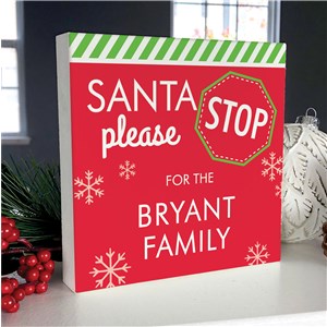 Personalized Holiday Decor | Santa Tabletop Sign