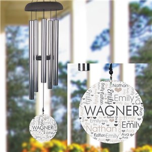 Personalized Word-Art Wind Chime