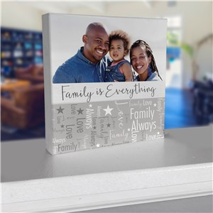 Family Is Everthing Word Art Square Tabletop Sign