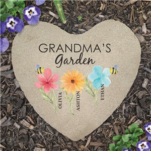 Personalized Watercolor Heart Flat Stone UV1936615H