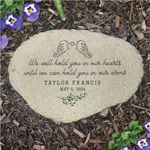 Personalized In Our Hearts with Wings Flat Garden Stone UV2245315X
