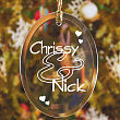 86144 - Couples Personalized Oval Glass Ornament