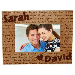 I Love You Personalized Wood Picture Frame