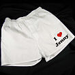 96969X - I Love You Men's White Personalized Boxer Shorts