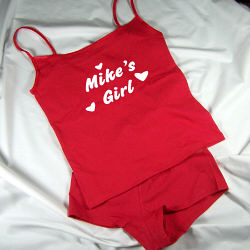 My Love Ladies' Red Spaghetti Strap Camisole